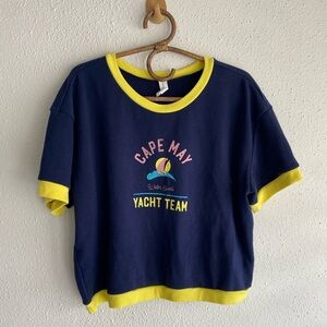 Cape May Yacht Team Navy & Yellow Ringer Tee